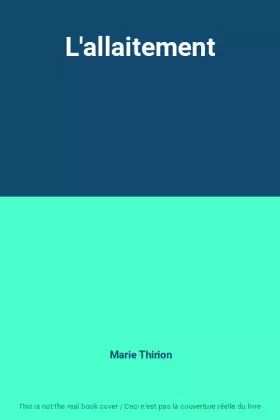 Couverture du produit · L'allaitement