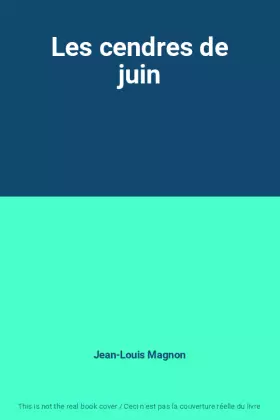 Couverture du produit · Les cendres de juin