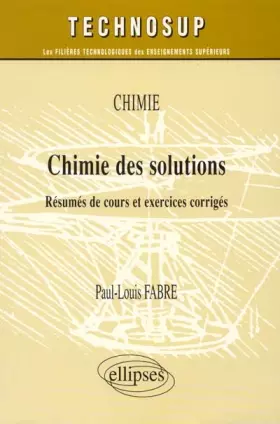 Couverture du produit · Chimie des solutions