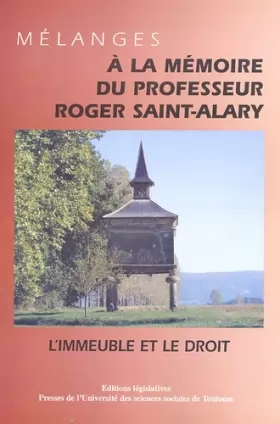 Couverture du produit · Mélanges à la mémoire du professeur Roger Saint-Alary