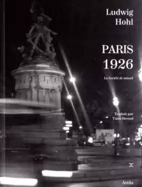Couverture du produit · PARIS 1926 - SOCIETE DE MINUIT