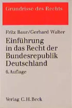 Couverture du produit · Einführung in das Recht der Bundesrepublik Deutschland