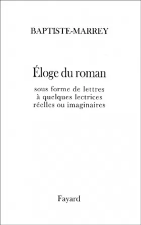 Couverture du produit · Eloge du Romans contemporains français (et européen)