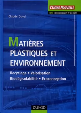 Couverture du produit · Matières plastiques et environnement