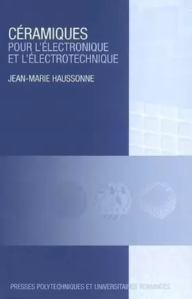 Couverture du produit · Céramiques pour l'électronique et l'électrotechnique
