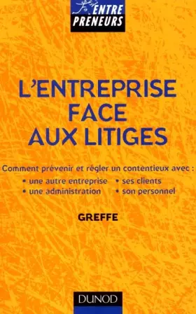 Couverture du produit · L'Entreprise face aux litiges