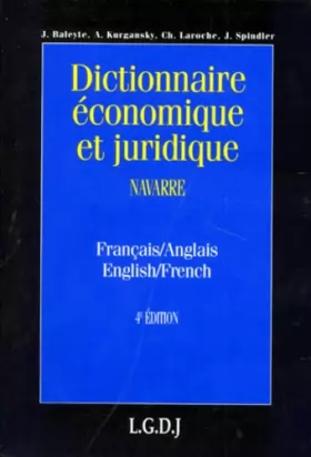 Couverture du produit · Dictionnaire économique et juridique (Français/Anglais)