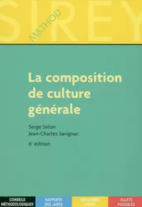 Couverture du produit · La composition de culture générale, 6e édition