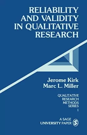 Couverture du produit · Reliability and Validity in Qualitative Research (Qualitative Research Methods)
