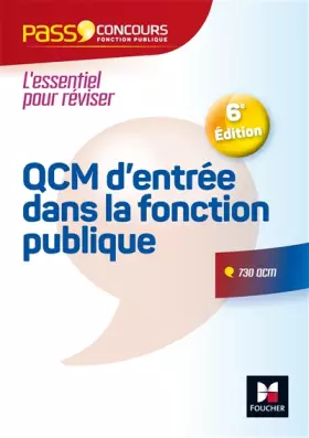 Couverture du produit · Pass'Concours - QCM d'entrée dans la fonction publique 6e édition