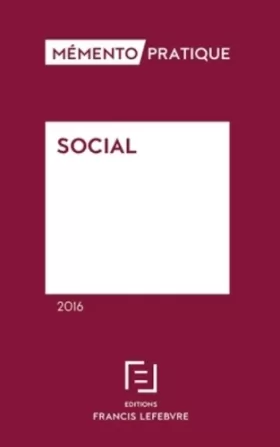 Couverture du produit · MEMENTO SOCIAL 2016