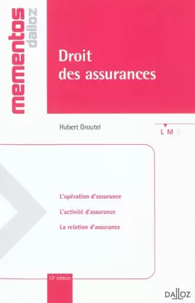 Couverture du produit · Droit des assurances - 12e éd.: Mémentos