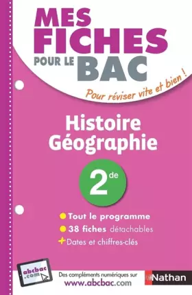 Couverture du produit · Mes Fiches pour le BAC Histoire-Géographie 2de
