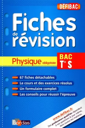 Couverture du produit · DEFIBAC FICHES PHYSIQUE TERM S