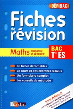 Couverture du produit · DEFIBAC FICHES MATHS TERM ES