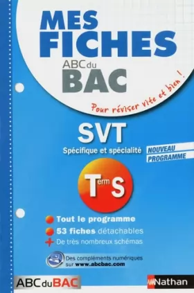 Couverture du produit · MES FICHES ABC BAC SVT TERM S SPECIFIQUE ET SPECIALITE