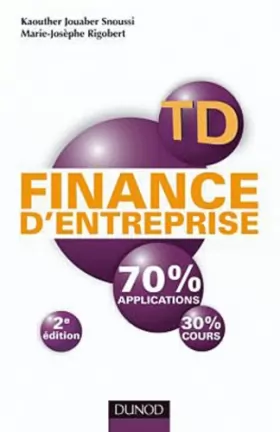 Couverture du produit · TD de finance d'entreprise - 2e édition
