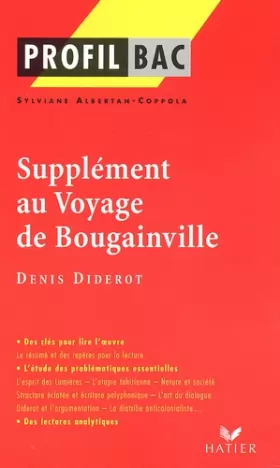 Couverture du produit · Profil d'une oeuvre : Supplément au Voyage de Bougainville, Denis Diderot