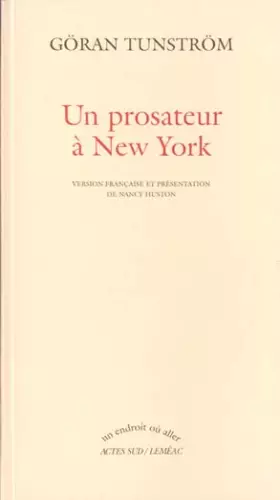 Couverture du produit · Un prosateur à New-York