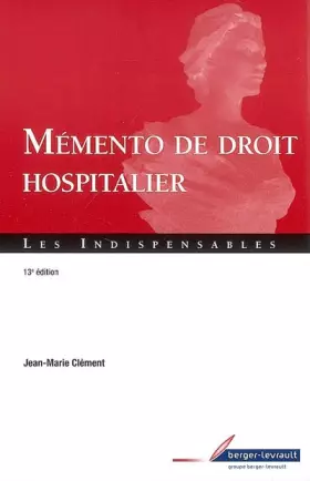 Couverture du produit · Mémento de droit hospitalier