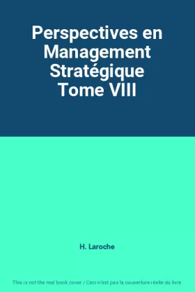Couverture du produit · Perspectives en Management Stratégique Tome VIII