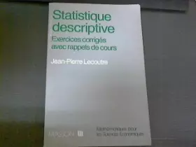 Couverture du produit · STATISTIQUE DESCRIPTIVE . EXERCICES CORRIGE