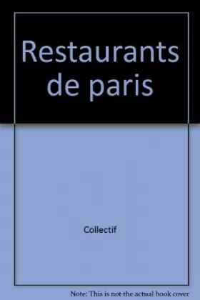 Couverture du produit · Restaurants de Paris (ancienne édition)
