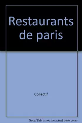 Couverture du produit · Restaurants de Paris (ancienne édition)