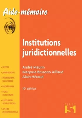 Couverture du produit · Institutions juridictionnelles - 10e éd.