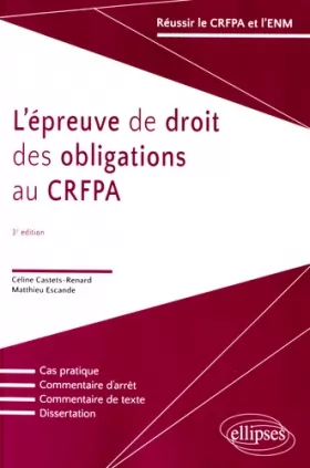 Couverture du produit · L'Épreuve de Droit des Obligations au CRFPA