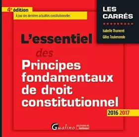 Couverture du produit · L'essentiel des principes fondamentaux de droit constitutionnel