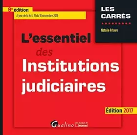 Couverture du produit · L'essentiel des institutions judiciaires