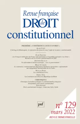 Couverture du produit · Rfdc 2022, n.129