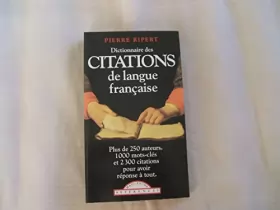 Couverture du produit · Dictionnaire des citations de la langue française