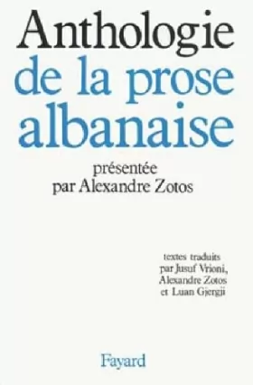 Couverture du produit · Anthologie de la prose albanaise