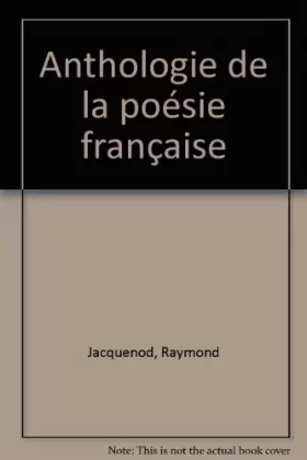 Couverture du produit · Anthologie de la poésie française : Des origines à l'époque contemporaine