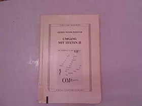 Couverture du produit · Umgang mit Texten II: Von der Aufklärung bis zur Moderne. Mit Register für beide Bände (Text und Kontext)