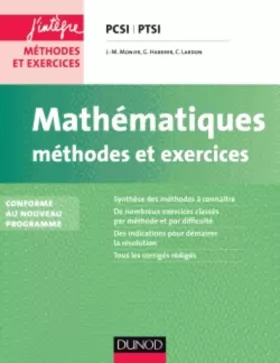 Couverture du produit · Mathématiques Méthodes et Exercices PCSI-PTSI - 2e éd.: Conforme au nouveau programme