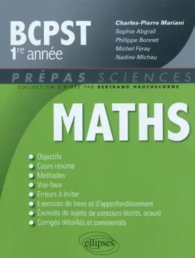 Couverture du produit · Mathematiques Bcpst Première Annee
