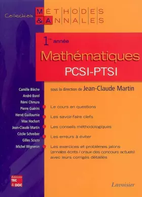 Couverture du produit · Mathématiques 1re année PCSI-PTSI