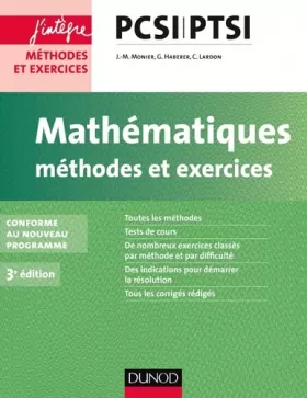 Couverture du produit · Mathématiques Méthodes et Exercices PCSI-PTSI - 3e éd. - Conforme au nouveau programme