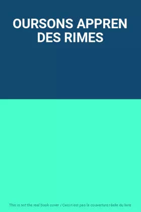 Couverture du produit · OURSONS APPREN DES RIMES