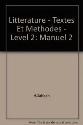 Couverture du produit · Littérature 1re : Textes Et Méthode