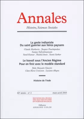 Couverture du produit · Annales Histoire, Sciences Sociales, N° 2, Mars-Avril 2006 :