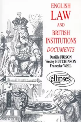 Couverture du produit · ENGLISH LAW AND BRITISH INSTITUTIONS. Documents
