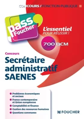 Couverture du produit · Pass'Foucher - Concours Secrétaire administratif SAENES