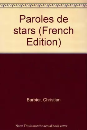Couverture du produit · Paroles de stars (French Edition)