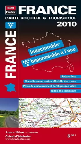 Couverture du produit · France : Carte routière & touristique indéchirable 1/1 000 000