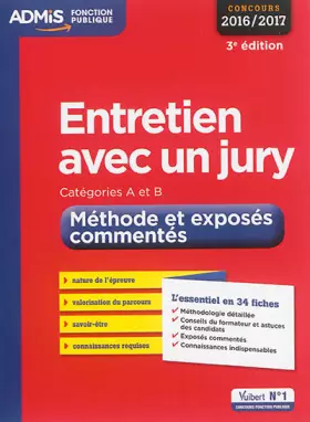 Couverture du produit · Entretien avec un jury méthode et exposés commentés 3e edt 2016 2017