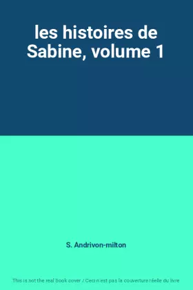 Couverture du produit · les histoires de Sabine, volume 1